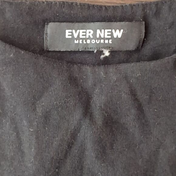 Ever new black double layer crop cotton top size S - Picture 2 of 2